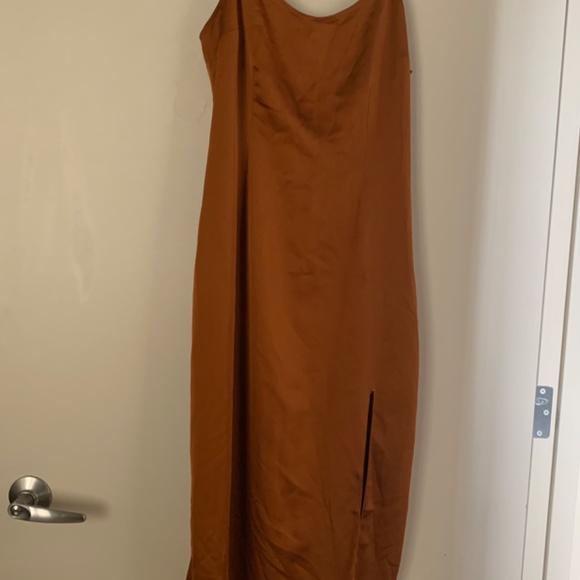 Abercrombie Satin Midi Slip Dress | Size Medium - Picture 2 of 5